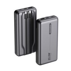 RockRose Powerade 20 Neo 20000mAh Power bank QC3.0 20W Quick Charge -- Embedded with Lightning & USB-C Cable RockRose Powerade 20 Neo 20000mAh Power bank QC3.0 20W Quick Charge -- Embedded with Lightning & USB-C Cable